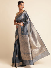 Grey Color Soft Kanchivram Pethani Silk (Utsav-Grey-sd_at)